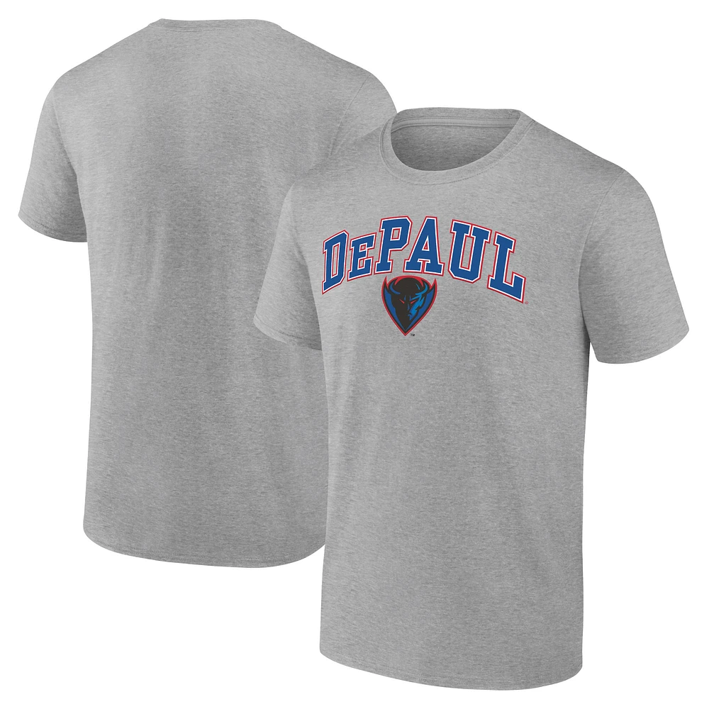 Men's Heather Gray DePaul Blue Demons Campus T-Shirt