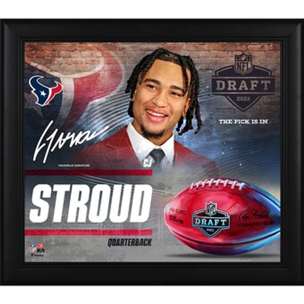 C.J. Stroud Houston Texans Facsimile Signature Framed 15" x 17" 2023 NFL Draft Day Collage