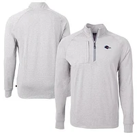 Men's Cutter & Buck  Gray UTSA Roadrunners Big Tall Adapt Eco Knit Hybrid Recycled Quarter-Zip Pullover Top
