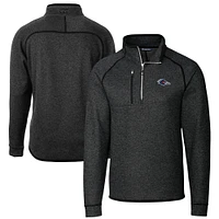 Men's Cutter & Buck  Charcoal UTSA Roadrunners Big Tall Mainsail Sweater-Knit Half-Zip Pullover Jacket