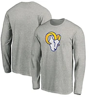 Men's Gray Los Angeles Rams Primary Logo Long Sleeve T-Shirt