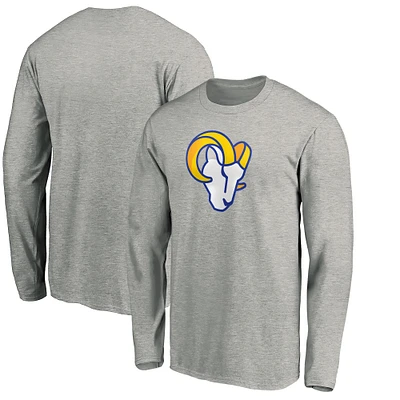 Men's Gray Los Angeles Rams Primary Logo Long Sleeve T-Shirt