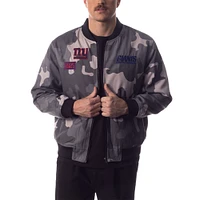 Unisex The Wild Collective Gray New York Giants Camo Bomber Jacket