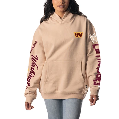 Unisex The Wild Collective  Cream Washington Commanders Heavy Block Pullover Hoodie