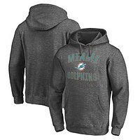 Men's Charcoal Miami Dolphins Victory Arch Pullover Hoodie