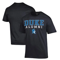 Men's Champion  Black Duke Blue Devils Stacked Logo Alumni T-Shirt