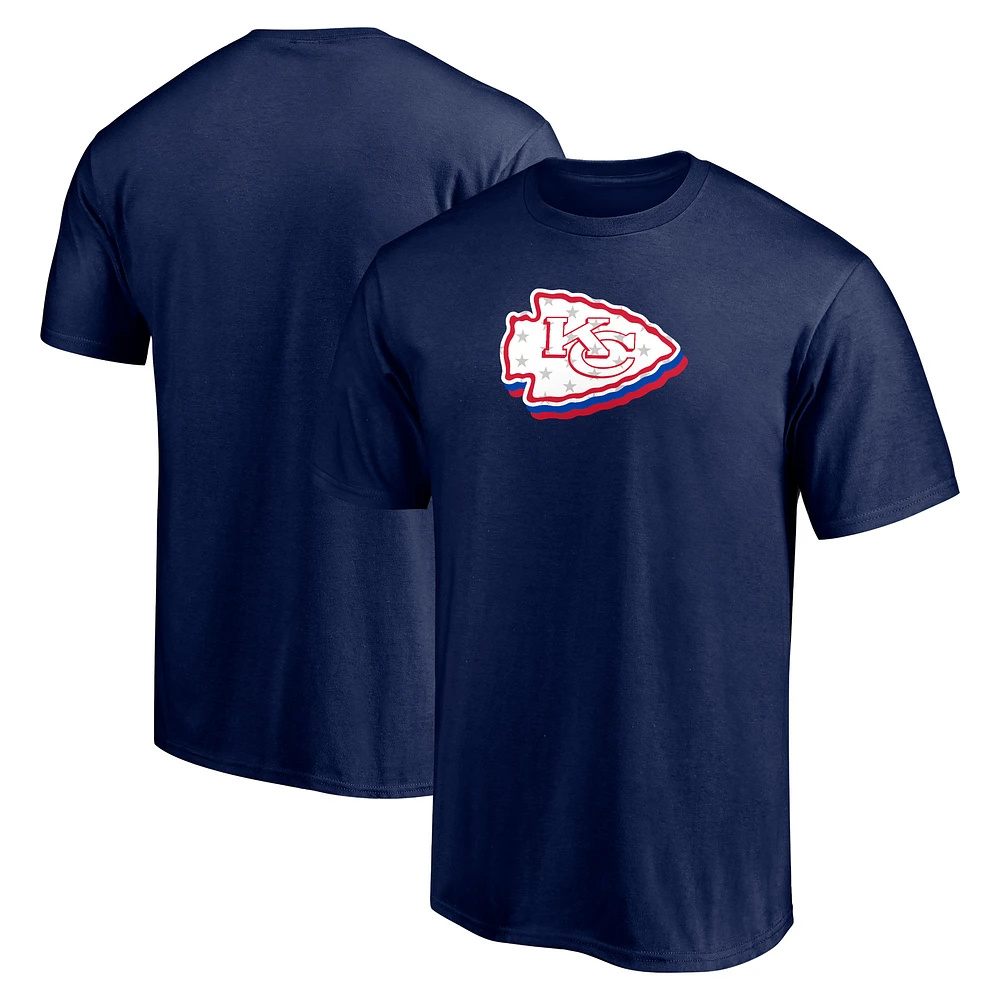 Men's Navy Kansas City Chiefs Red White and Team T-Shirt
