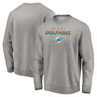Men's Gray Miami Dolphins Elevate Play Pullover Sweatshirt