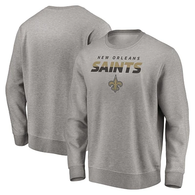 Men's Gray New Orleans Saints Elevate Play Pullover Sweatshirt
