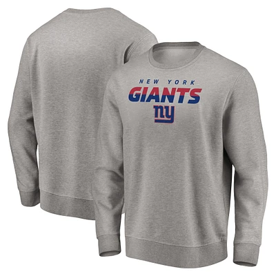 Men's Gray New York Giants Elevate Play Pullover Sweatshirt