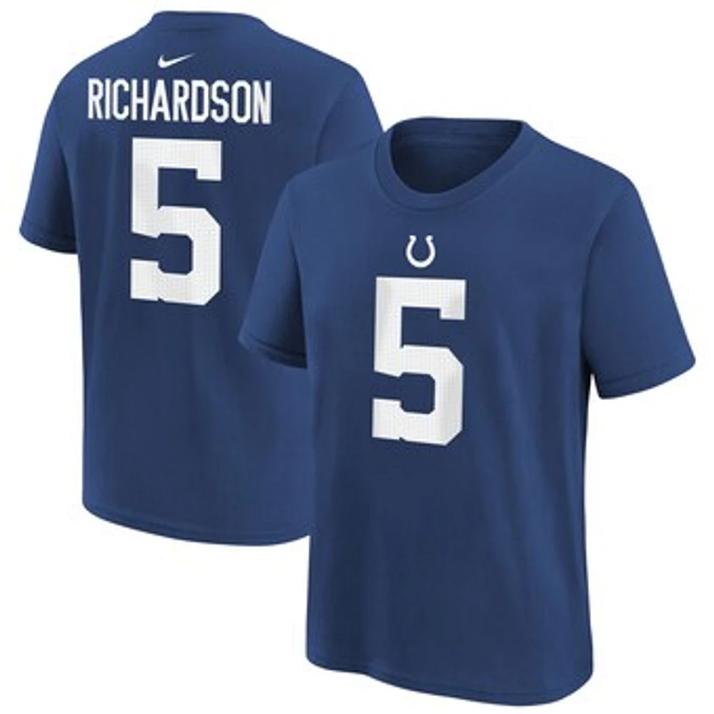 Youth Nike Anthony Richardson Royal Indianapolis Colts Player Name & Number T-Shirt