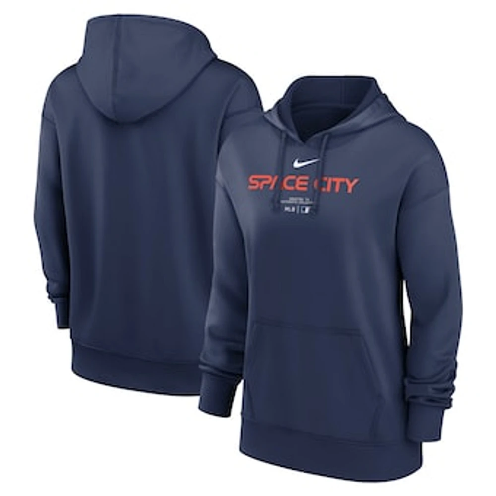 Women's Nike Navy Houston Astros City Connect Practice Performance Pullover Hoodie