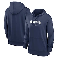 Women's Nike Navy Seattle Mariners Authentic Collection Performance Pullover Hoodie