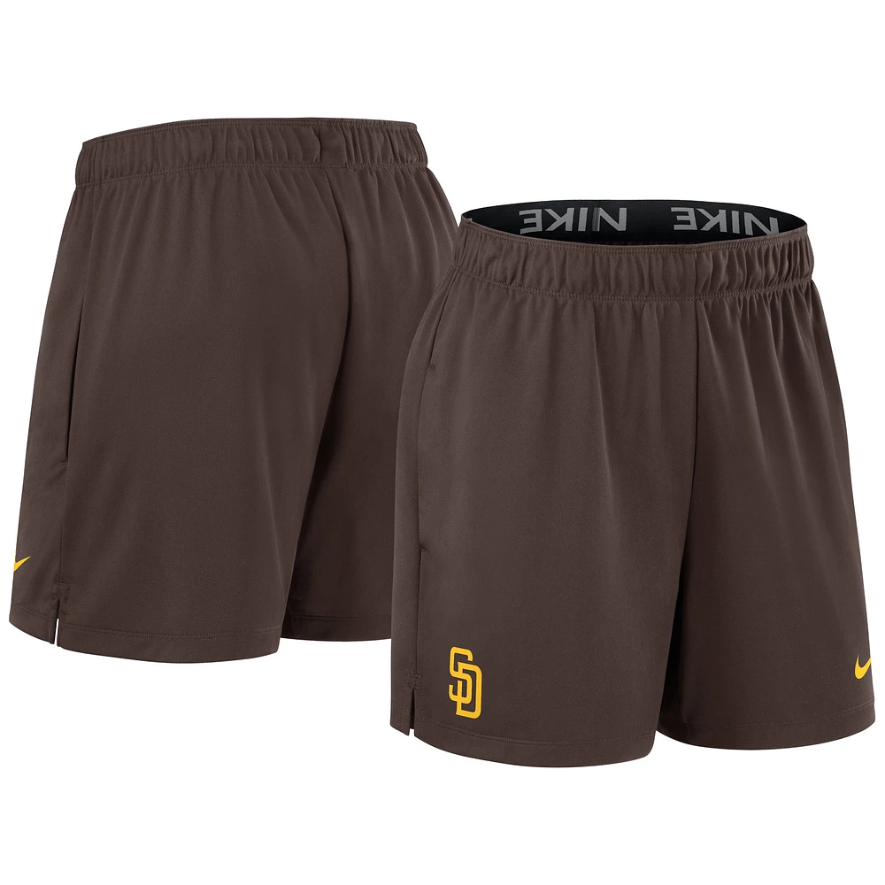 Women's Nike Brown San Diego Padres Authentic Collection Knit Shorts