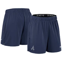 Women's Nike Navy Atlanta Braves Authentic Collection Knit Shorts