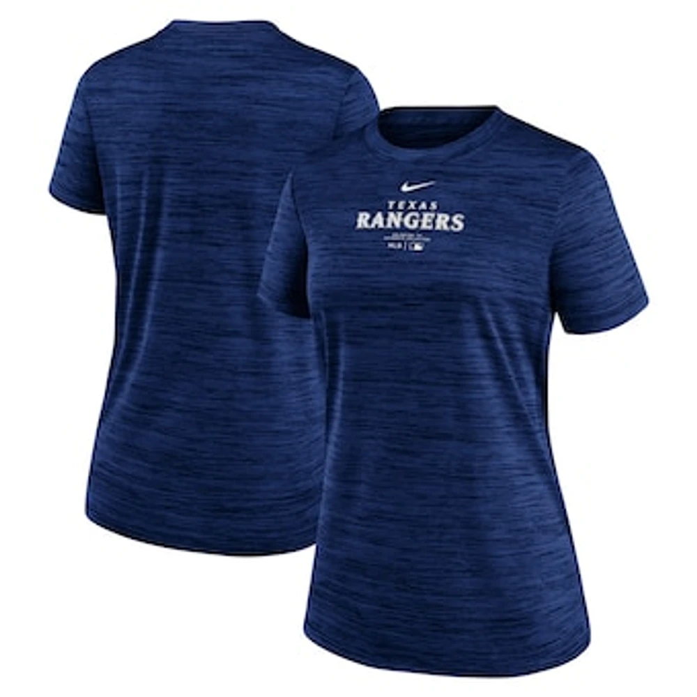 Women's Nike Royal Texas Rangers Authentic Collection Velocity Performance T-Shirt