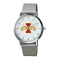 Men's Silver Iowa State Cyclones Plexus Stainless Steel Watch