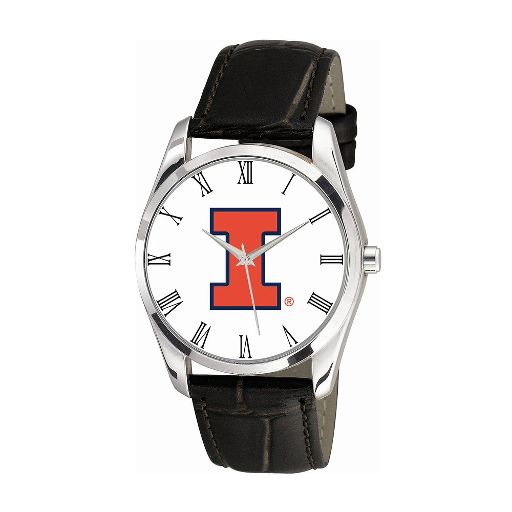 Women's Black Illinois Fighting Illini Berkeley Leather Watch