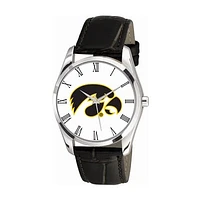 Women's Black Iowa Hawkeyes Berkeley Leather Watch