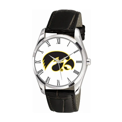 Women's Black Iowa Hawkeyes Berkeley Leather Watch