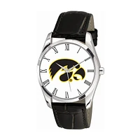 Women's Black Iowa Hawkeyes Berkeley Leather Watch