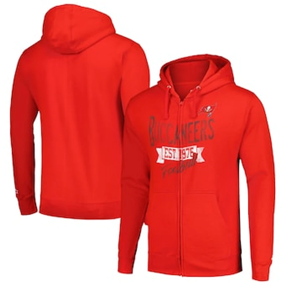 Men's Starter Red Tampa Bay Buccaneers Domestic Post Season Full-Zip Hoodie