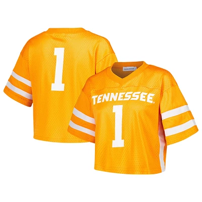 Women's Established & Co. Tennessee Orange Tennessee Volunteers Fashion Boxy Cropped Football Jersey