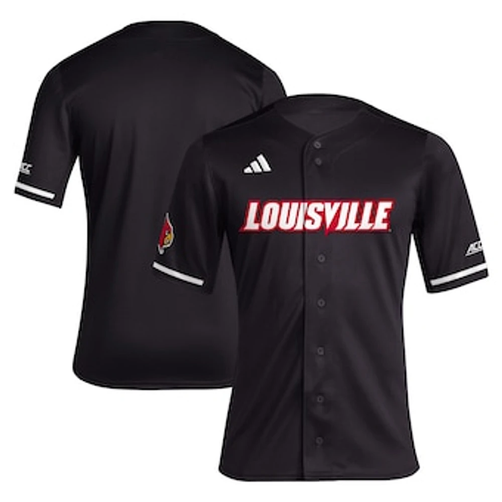 Men's adidas Black Louisville Cardinals Replica Baseball Jersey