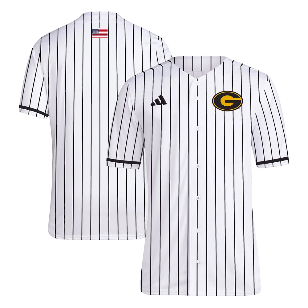 Men's adidas White Grambling Tigers Replica Baseball Jersey