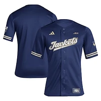 Men's adidas Navy Georgia Tech Yellow Jackets Reverse Retro Replica Baseball Jersey