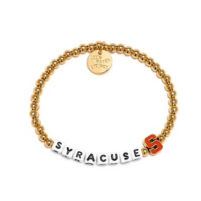 Little Words Project Syracuse Orange 14k Waterproof Gold Bracelet