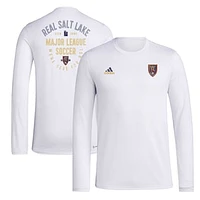 Men's adidas White Real Salt Lake Local Stoic Long Sleeve T-Shirt