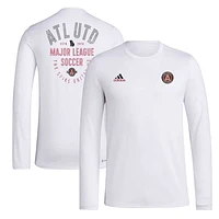 Men's adidas White Atlanta United FC Local Stoic Long Sleeve T-Shirt