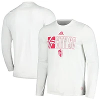 Men's adidas White St. Louis City SC 2024 Jersey Hook AEROREADY Long Sleeve T-Shirt