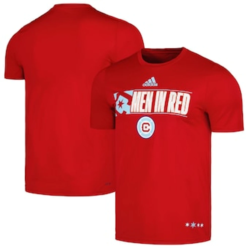 Men's adidas Red Chicago Fire 2024 Jersey Hook AEROREADY T-Shirt