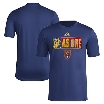 Men's adidas Navy Real Salt Lake 2024 Jersey Hook AEROREADY T-Shirt