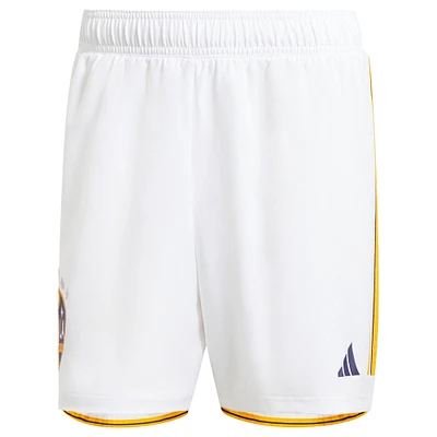 Men's adidas White LA Galaxy 2024 Home Authentic Shorts