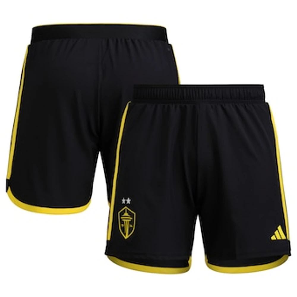 Men's adidas Black Seattle Sounders FC 2024 Away Authentic Shorts