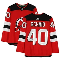 Akira Schmid New Jersey Devils Autographed adidas Authentic Jersey