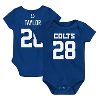 Newborn & Infant Jonathan Taylor Royal Indianapolis Colts Mainliner Player Name Number Bodysuit