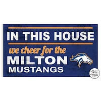 Milton Academy Mustangs 11" x 20" Indoor/Outdoor In This House Sign