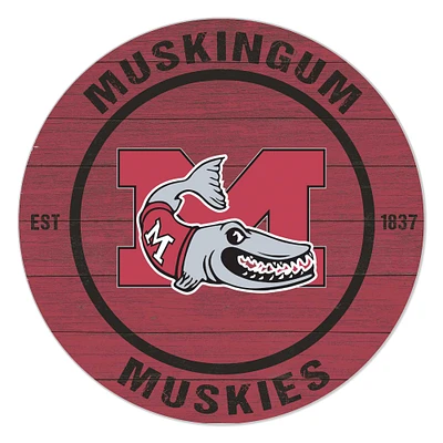 Muskingum Muskies 20'' x 20'' Indoor/Outdoor Team Color Circle Sign