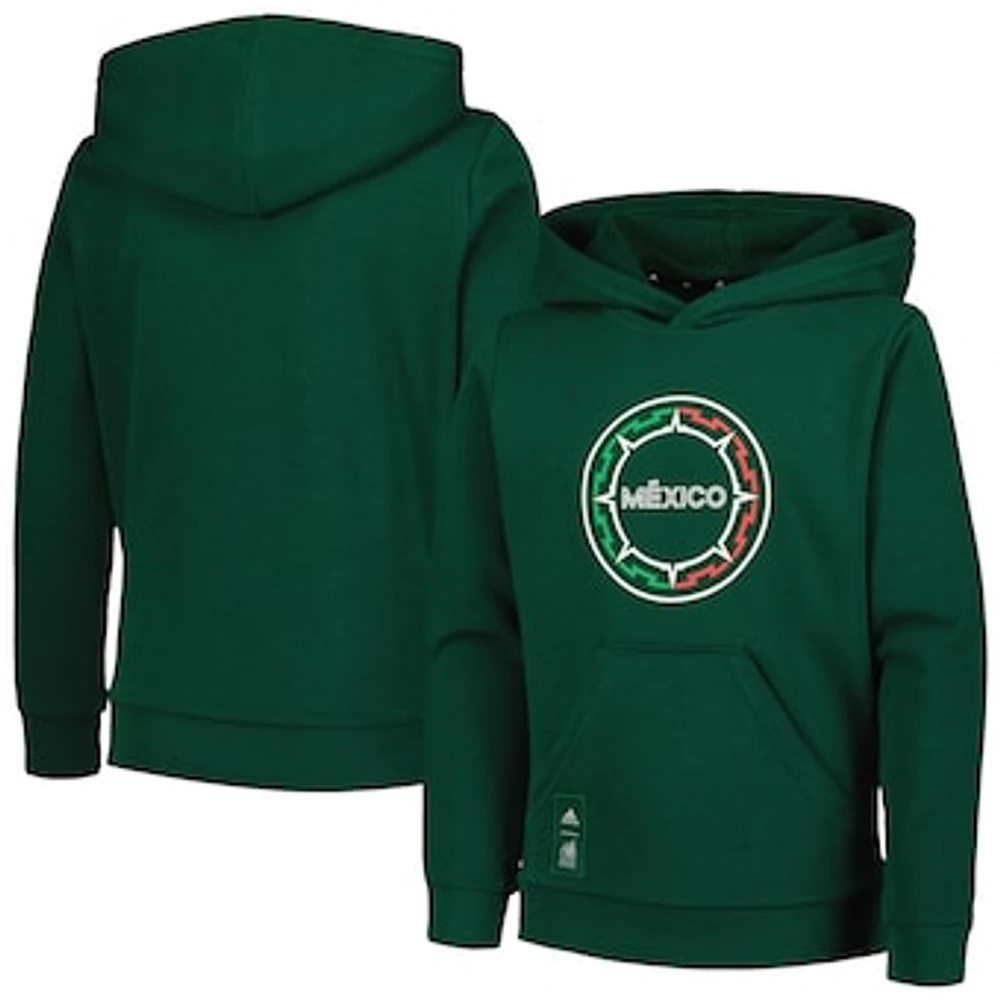 Youth adidas Green Mexico National Team Pullover Hoodie