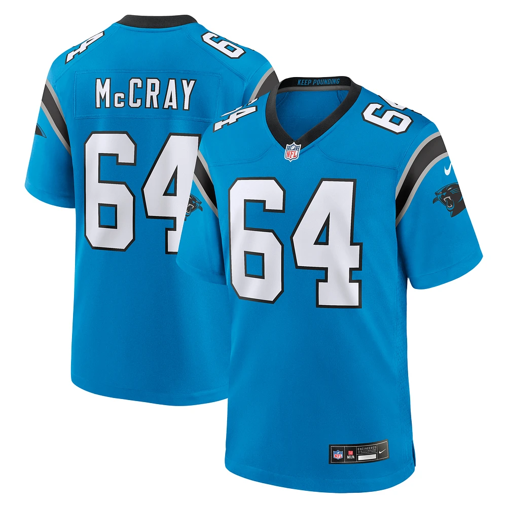 Men's Nike Justin McCray Blue Carolina Panthers Alternate Game Jersey