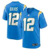 Men's Nike Derius Davis Powder Blue Los Angeles Chargers Team Game Jersey