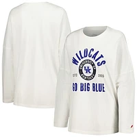 Women's League Collegiate Wear White Kentucky Wildcats Clothesline Oversized Long Sleeve T-Shirt