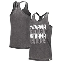 Women's League Collegiate Wear Black Indiana Hoosiers Stacked Name Racerback Tank Top