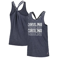 Women's League Collegiate Wear Navy North Carolina Tar Heels Stacked Name Racerback Tank Top