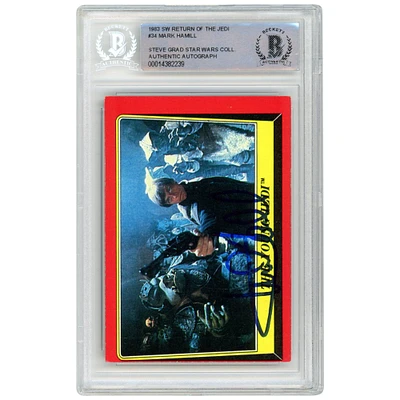 Mark Hamill Star Wars Autographed 1983 Topps Return Of The Jedi #34 BAS Authenticated Card - The Steve Grad Collection