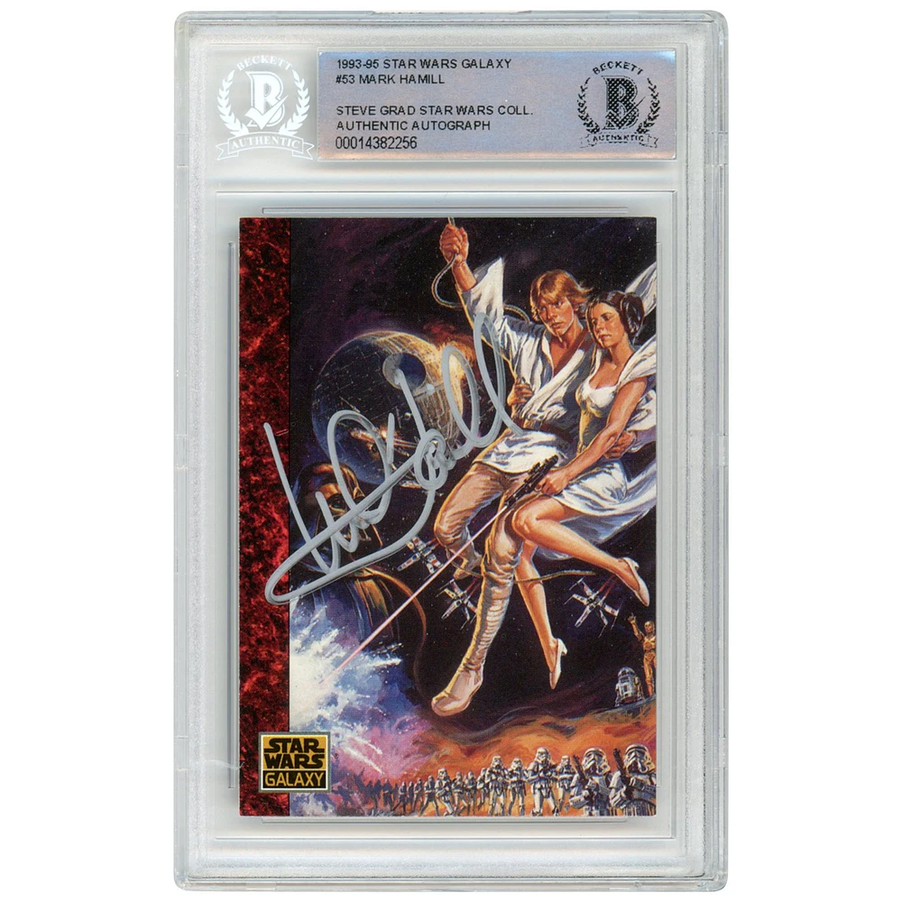 Mark Hamill Star Wars Autographed 1993-95 Topps Galaxy #53 BAS Authenticated Card - The Steve Grad Collection